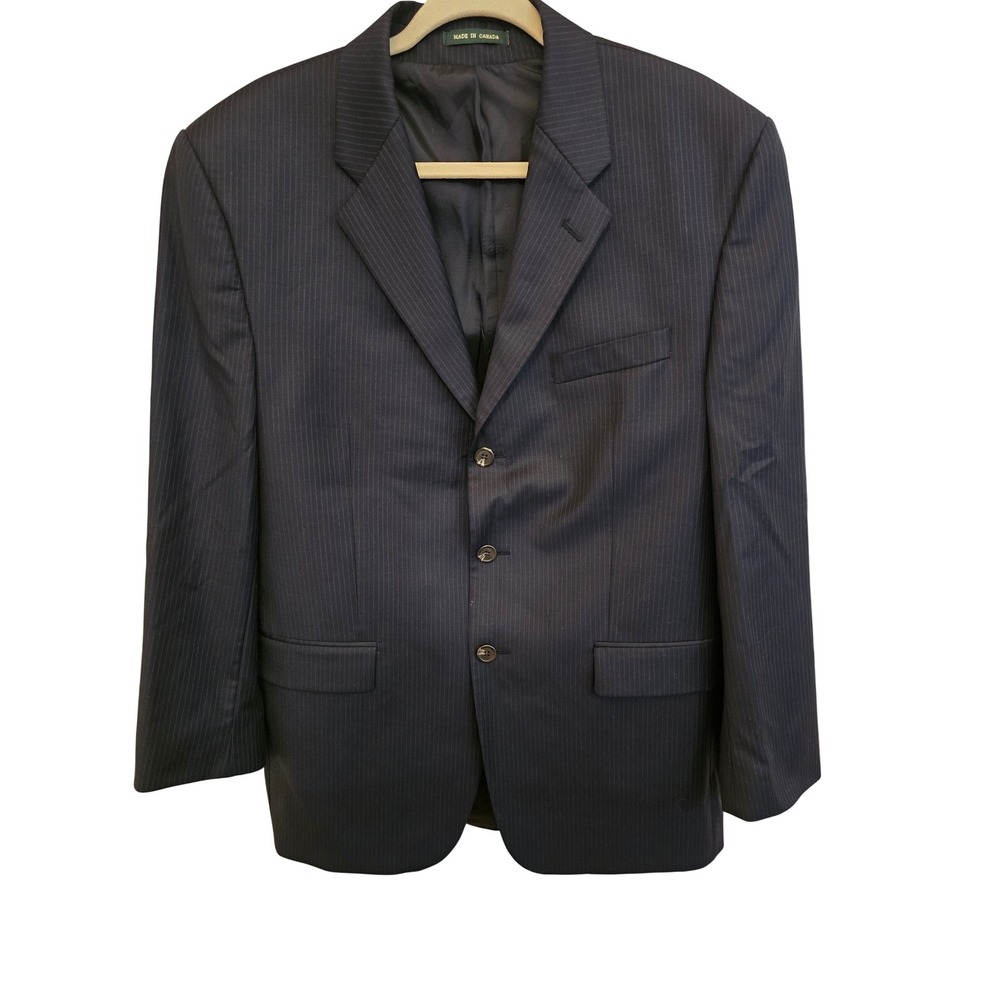 Lauren Ralph Lauren Men's Navy Pinstripe Wool Blazer Jacket Size  42R